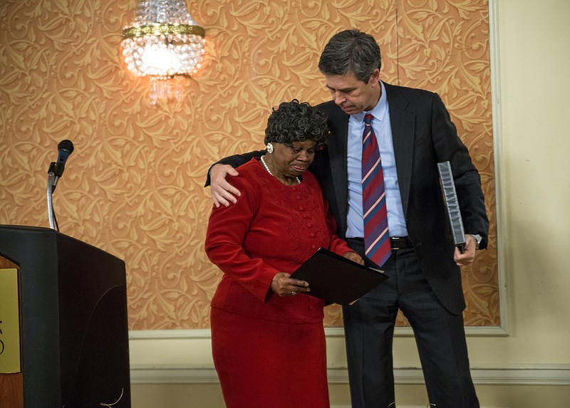 Clara King was honored by Chattanooga Mayor Andy Berke in December for her years volunteering for the Foster Grandparent program.

