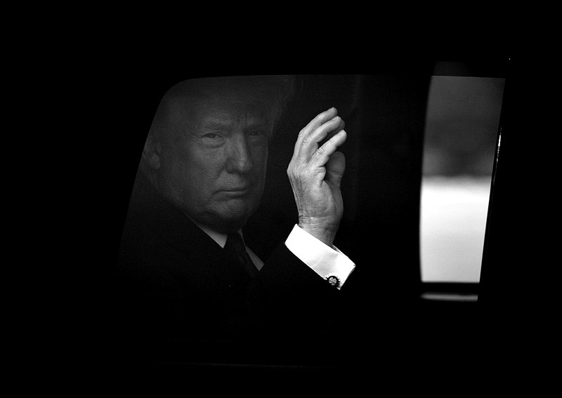 President Donald Trump at Joint Base Andrews Base in Maryland, Jan. 8,  2018. A year into the Trump presidency, two books, David Frum’s “Trumpocracy” and “How Democracies Die,” by Steven Levitsky and Daniel Ziblatt, immediately turn the conversation toward what needs to be addressed now. (Doug Mills/The New York Times)