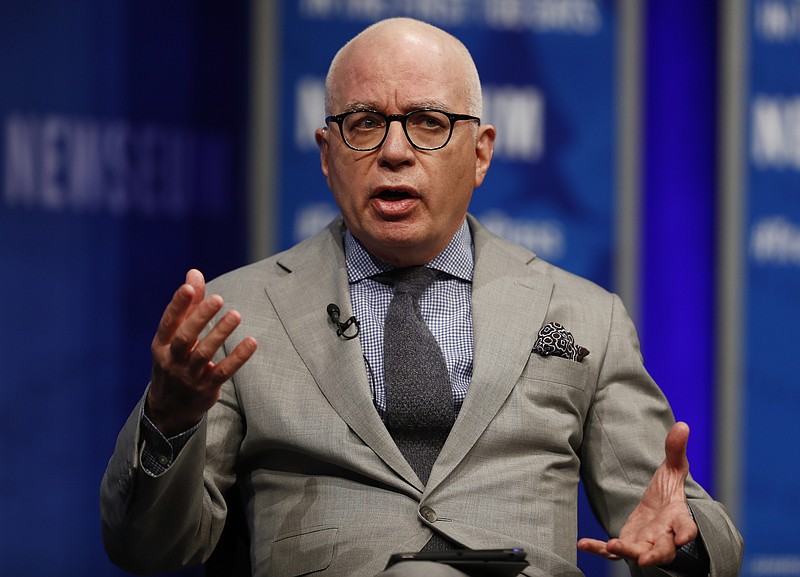In this April 12, 2017, file photo, Michael Wolff of The Hollywood Reporter speaks at the Newseum in Washington. The author of an explosive book on President Donald Trump's administration is the target of a cease and desist letter from Trump's lawyers. (AP Photo/Carolyn Kaster, File)