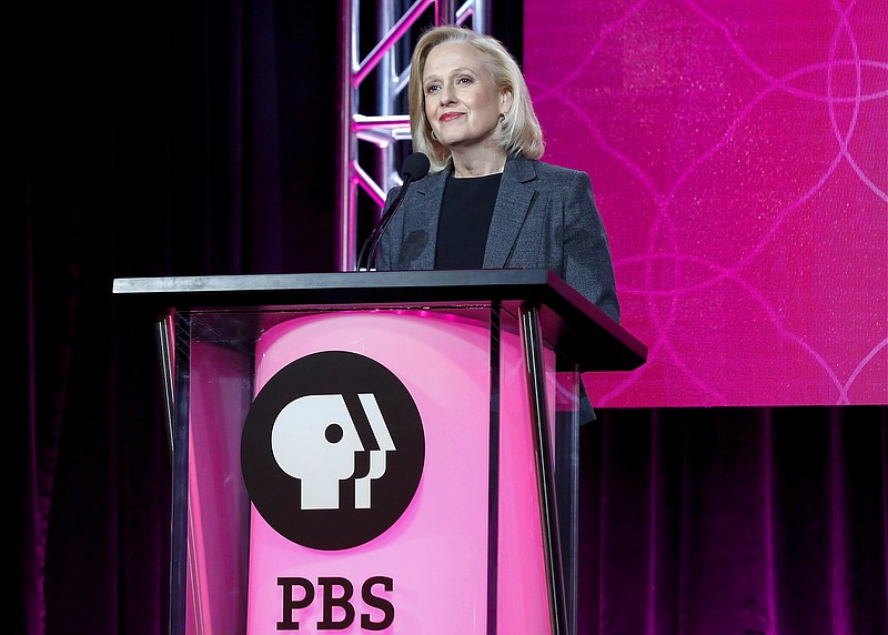 
              FILE - In this Jan. 15, 2017 file photo, President and CEO Paula Kerger speaks at the PBS's Executive Session at the 2017 Television Critics Association press tour in Pasadena, Calif. PBS, which dealt with sexual misconduct allegations in its own backyard, will air a series examining the pressing social issue. The five-part series, "#MeToo, Now What?" will address how we got here and how "we can use this moment to effect positive and lasting change," Kerger said Tuesday, Jan. 16, 2018. (Photo by Willy Sanjuan/Invision/AP, File)
            