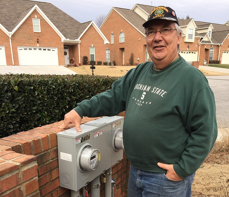 Chip Monk of East Brainerd sells power from his home solar array to TVA.