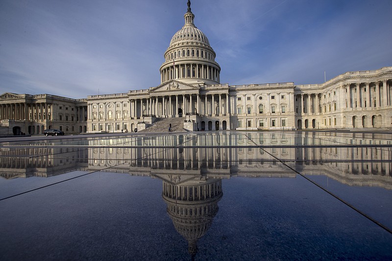 This Jan. 3, 2018, file photo shows the Capitol in Washington. The government is financed through Friday, Jan. 19, and another temporary spending bill is needed to prevent a partial government shutdown after that. (AP Photo/J. Scott Applewhite, File)