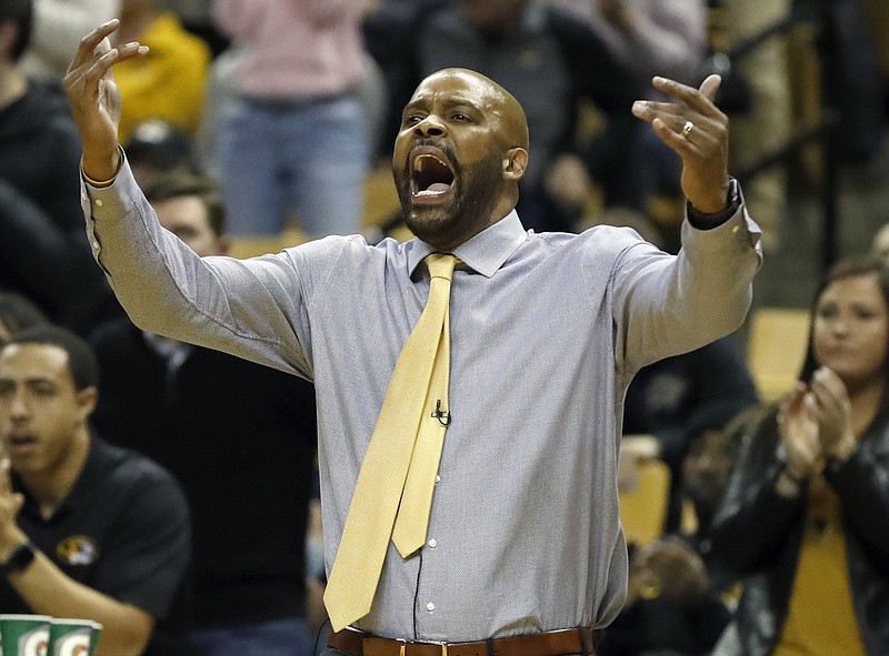 Missouri head coach Cuonzo Martin is seen on the sidelines during the first half of an NCAA college basketball game against Tennessee Wednesday, Jan. 17, 2018, in Columbia, Mo. (AP Photo/Jeff Roberson)