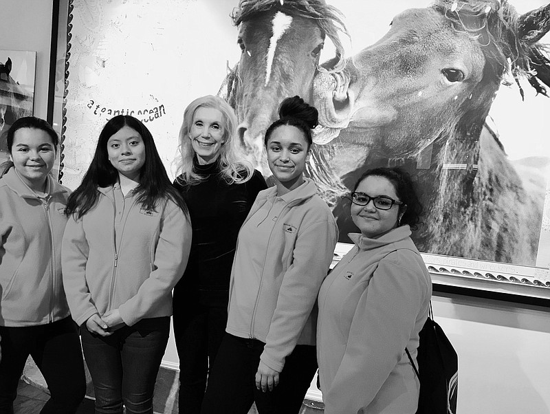 Sue Anne Wells, co-founder of the Chattanooga Girls Leadership Academy, attended the EQUUS Film Festival in November 2017, with four CGLA students who were featured in the documentary, When the Dust Settles. (Contributed photo)