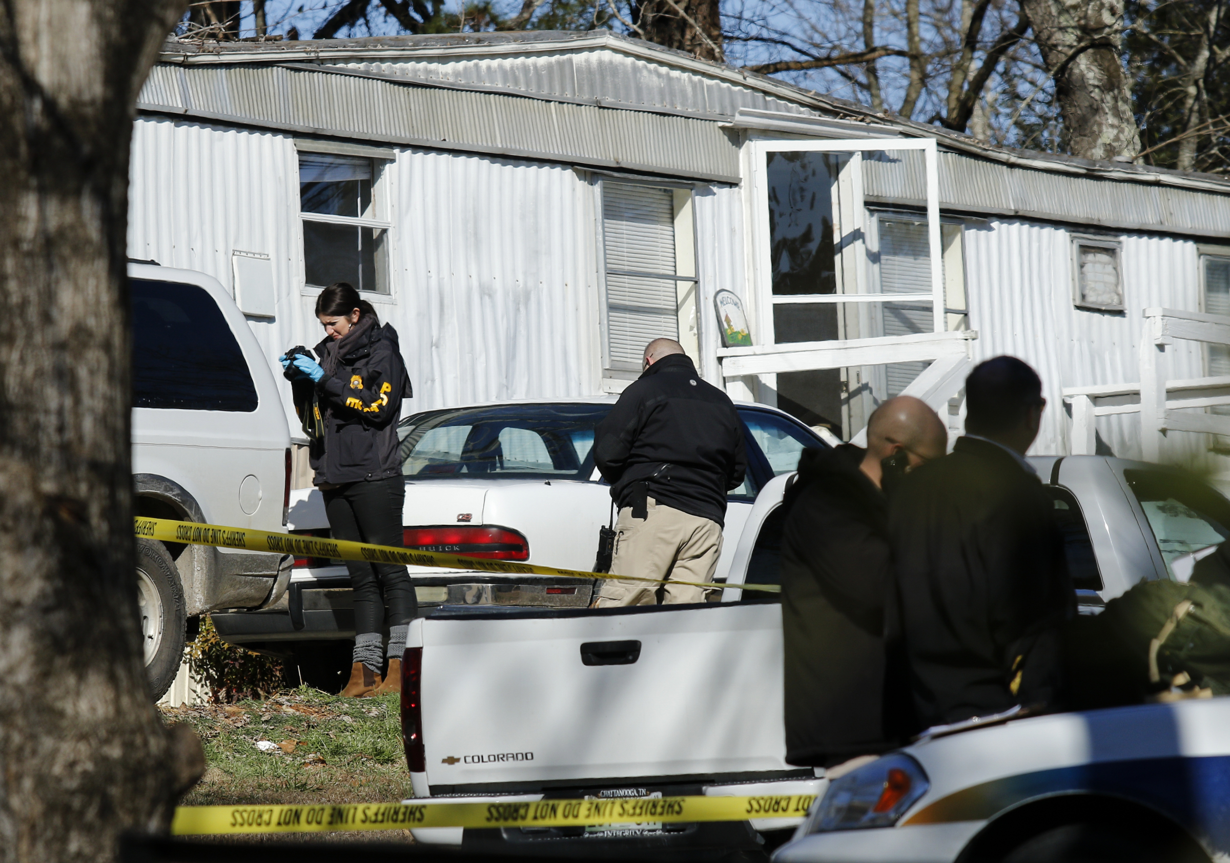 TBI investigates after a shooting involving a Hamilton County Sheriff's Office deputy on Wilkes Avenue on Friday, Jan. 19, 2018, in Soddy-Daisy, Tenn. TBI is investigating the shooting.