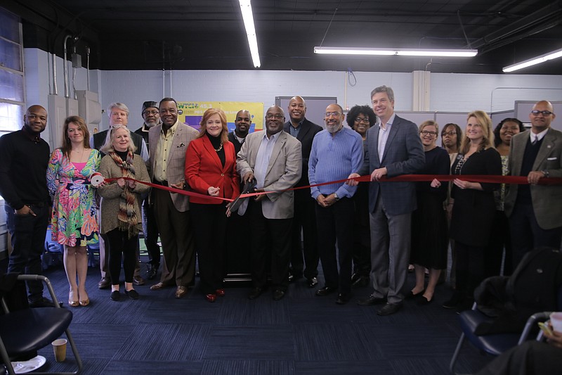 The city of Chattanooga's Youth and Family Development Department hosts a ribbon-cutting ceremony for its new Office of Family Empowerment, which has replaced the department's Social Services Division. (Contributed photo)