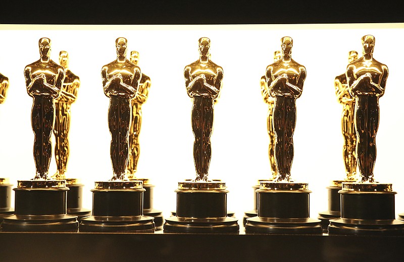 FILE - In this Feb. 26, 2017, file photo, Oscar statuettes appear backstage at the Oscars in Los Angeles. Nominations for the 90th Oscars will be announced on Tuesday, Jan. 23, 2018. (Photo by Matt Sayles/Invision/AP, File)