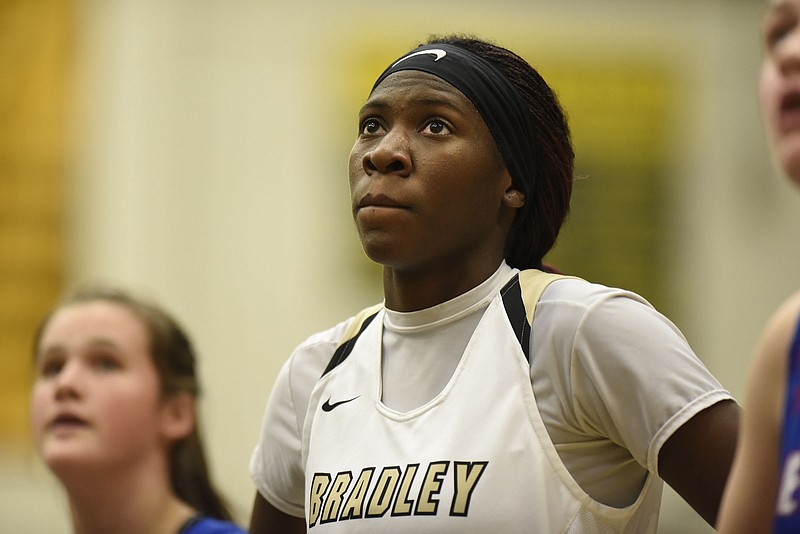 Bradley Central's Rhyne Howard (23) has increased her scoring average from 18.3 points per game to 20.4 in the Bearettes' last two games after finding out she was not selected to play in the 2018 McDonald's All-American girls' basketball game.