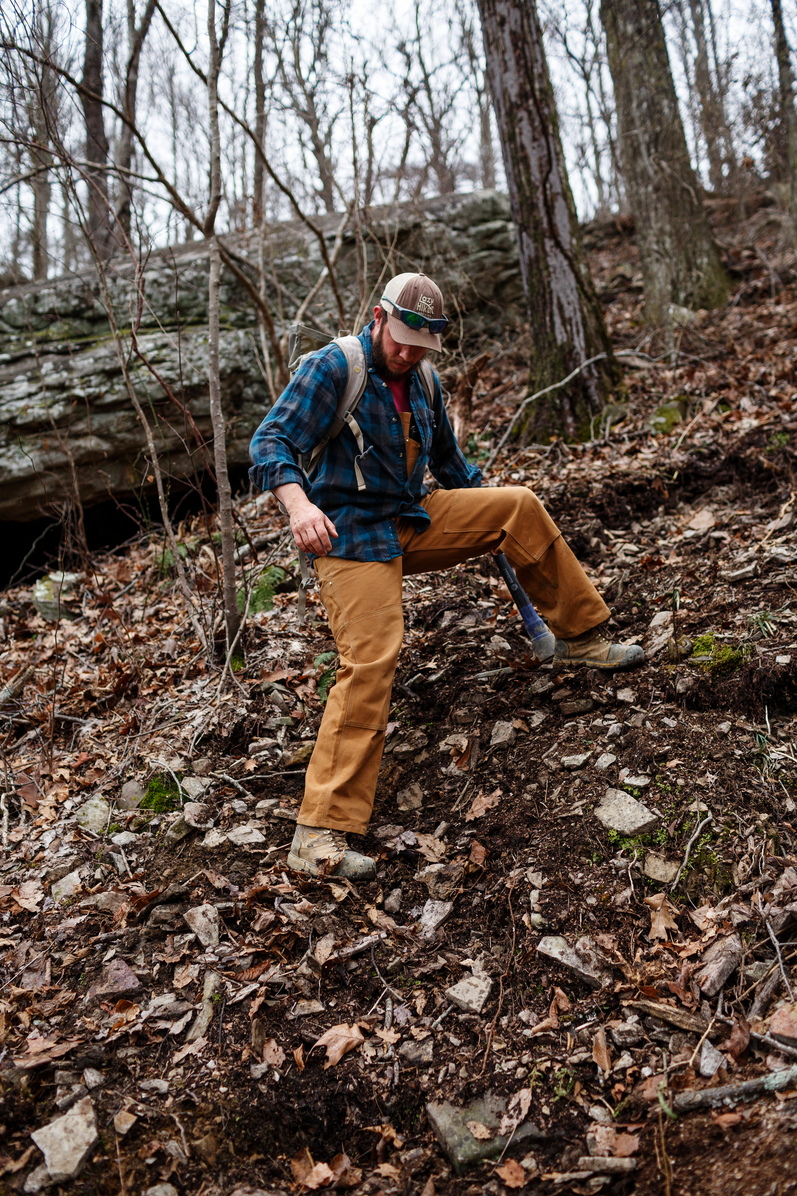 David Snyder navigates the TTC Gravity Park trail on Saturday, Jan. 27, 2018, in Sequatchie, Tenn. Volunteers are working to reopen the downhill mountain biking trail which features 1,000 feet of elevation change on a challenging course.