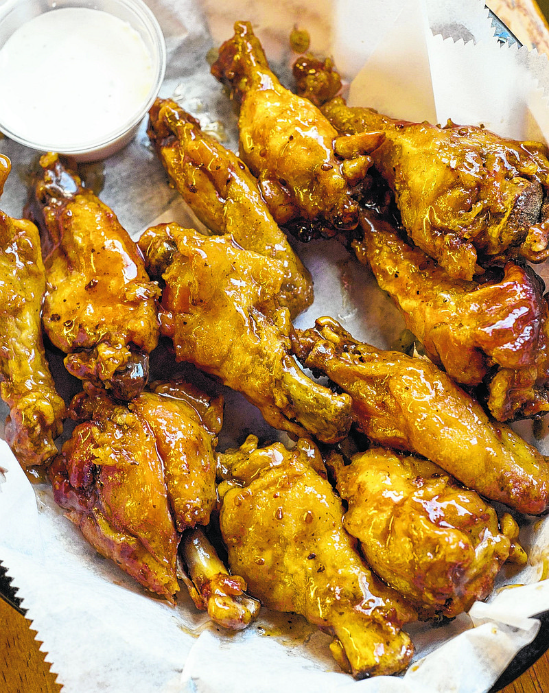 Teriyaki wings at Nooga-Q. (Photo by Mark Gilliland)