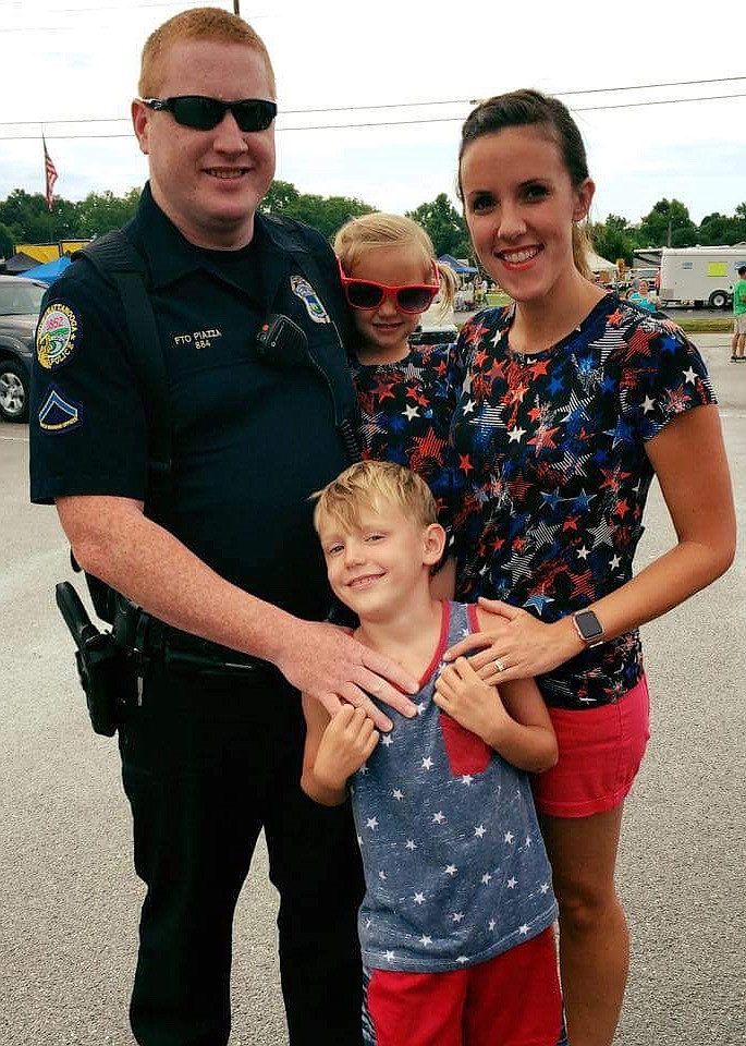 Ben, Charlie, Kelly and Grayson Piazza, clockwise from left, know the effects that the stress and trauma of being a first responder can have on the entire family. Ben and Kelly Piazza are launching a 13-week series to help others in similar situations. (Contributed photo)