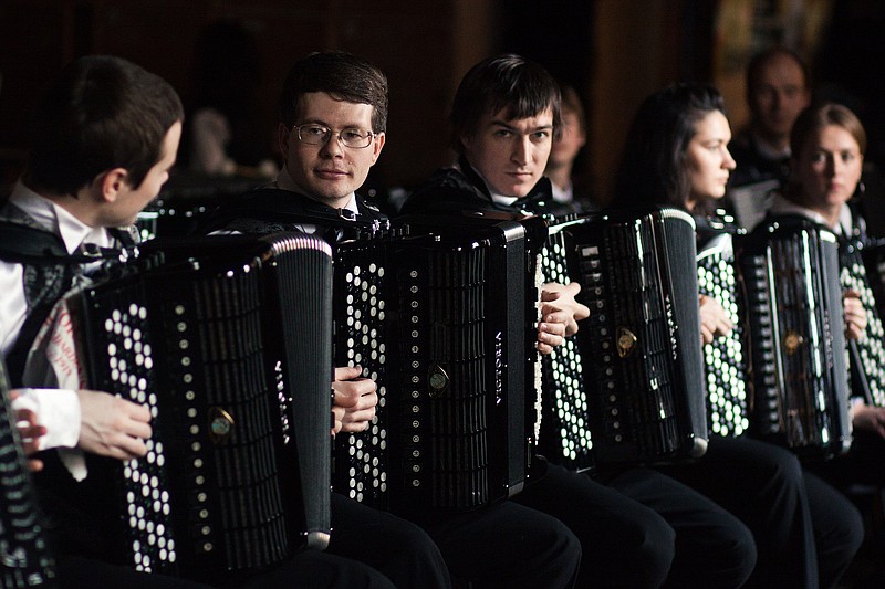 Accordion Virtuosi of Russian was founded by Pavel Smirnov, and three generations of his family have played in the ensemble.