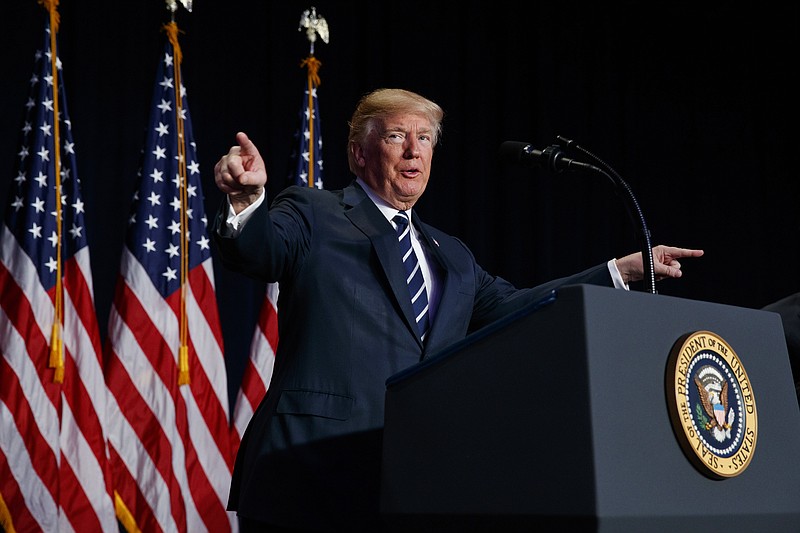 President Donald Trump speaks during the National Prayer Breakfast, Thursday, Feb. 8, 2018, in Washington. (AP Photo/Evan Vucci)