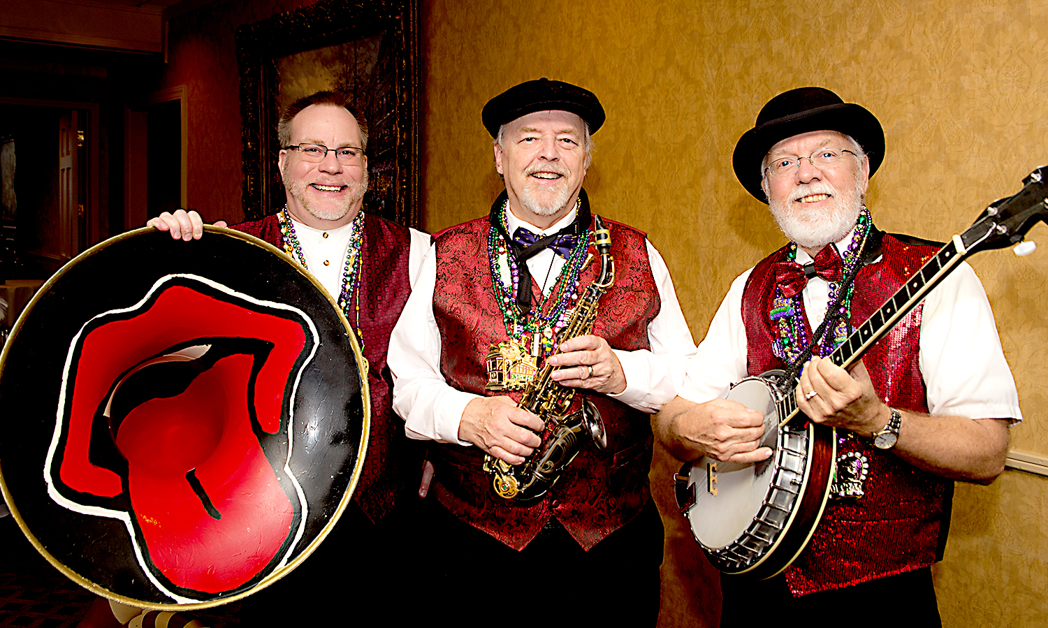 David Butler, Ralph Miller and Mike Deyampert of the New Orleans Jazz Trio