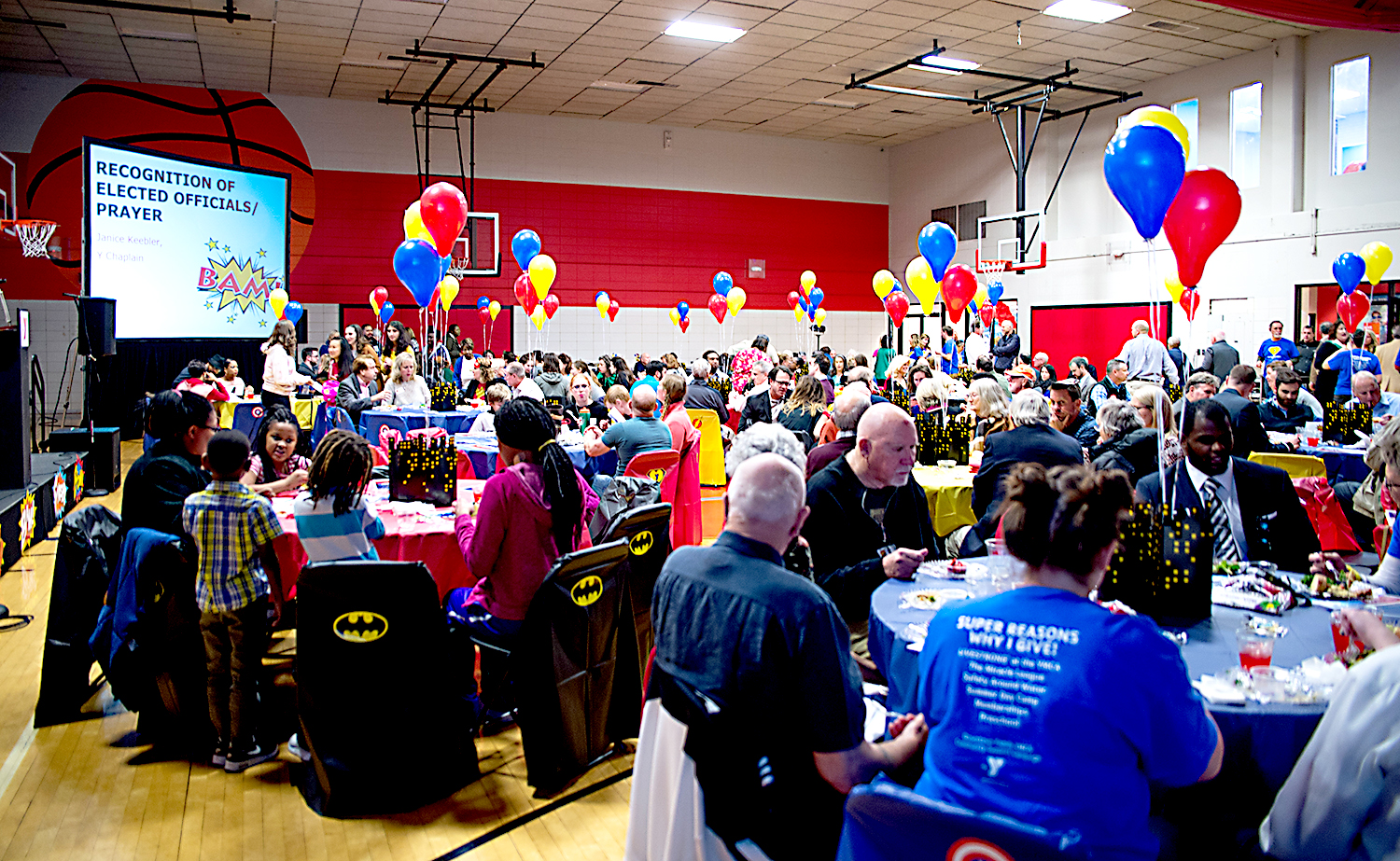 The campaign kickoff was held at the downtown YMCA.