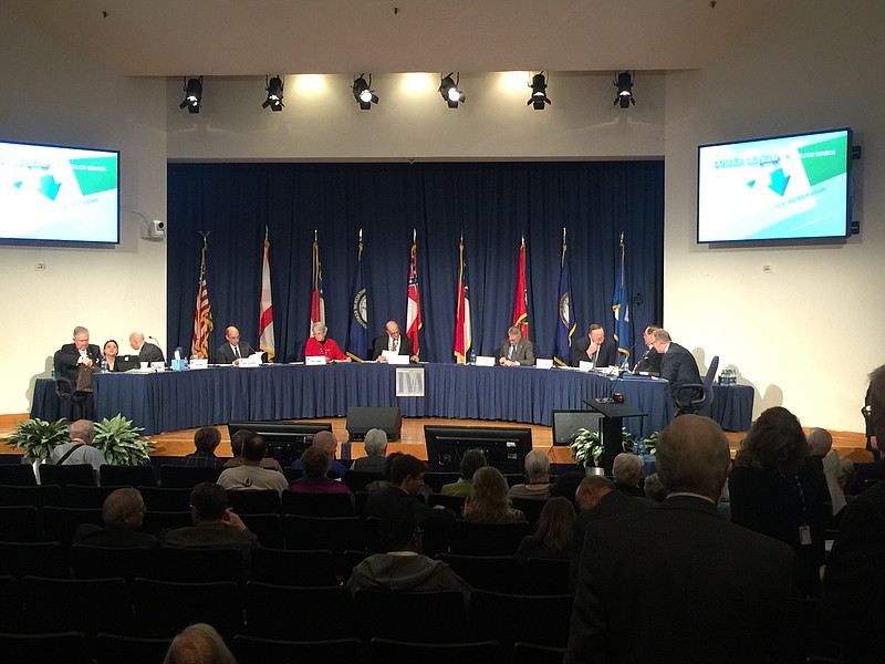 Four new directors of the Tennessee Valley Authority were greeted in Chattanooga with a record 76 citizens