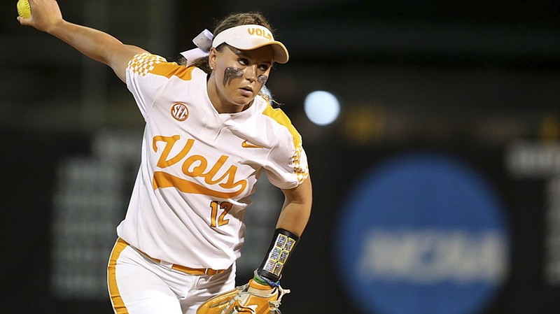 Tennessee pitcher Caylan Arnold winds up during a game in the Michele Smith Invitational this past weekend in Clearwater, Fla. Arnold was strong in relief for the Lady Vols, who went 4-1 during the event.
