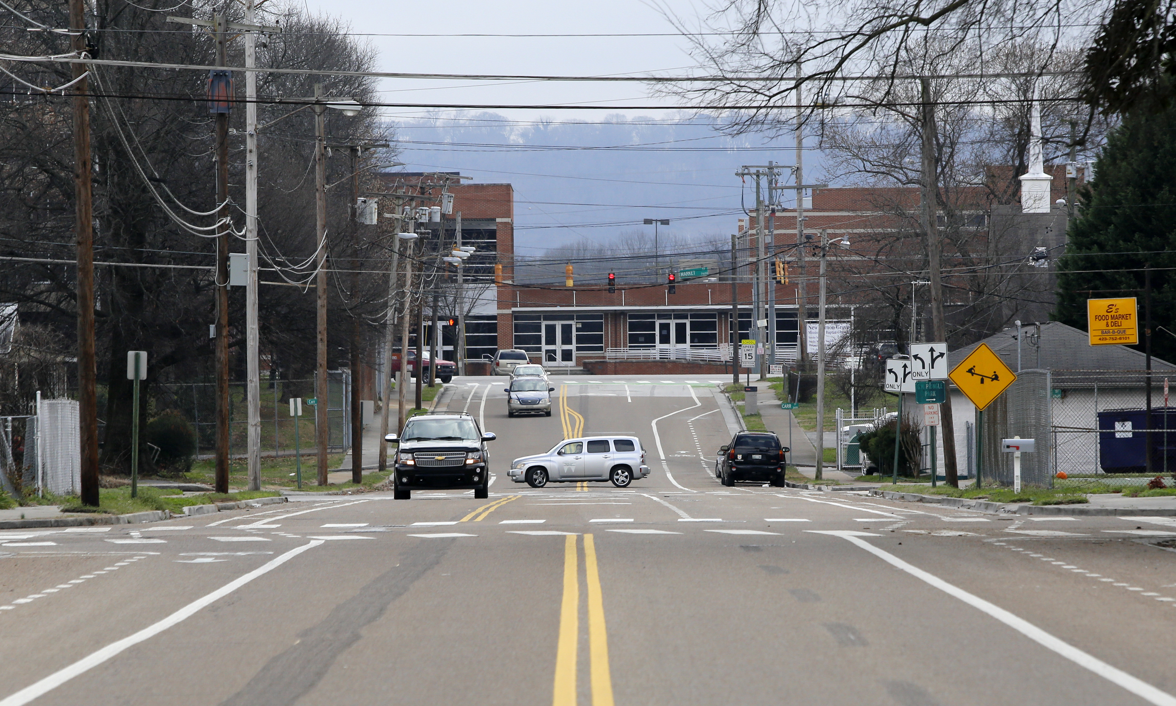 Howard School is seen looking east down 26th Street in the South Broad Street District on Tuesday, Feb. 20, 2018 in Chattanooga, Tenn.