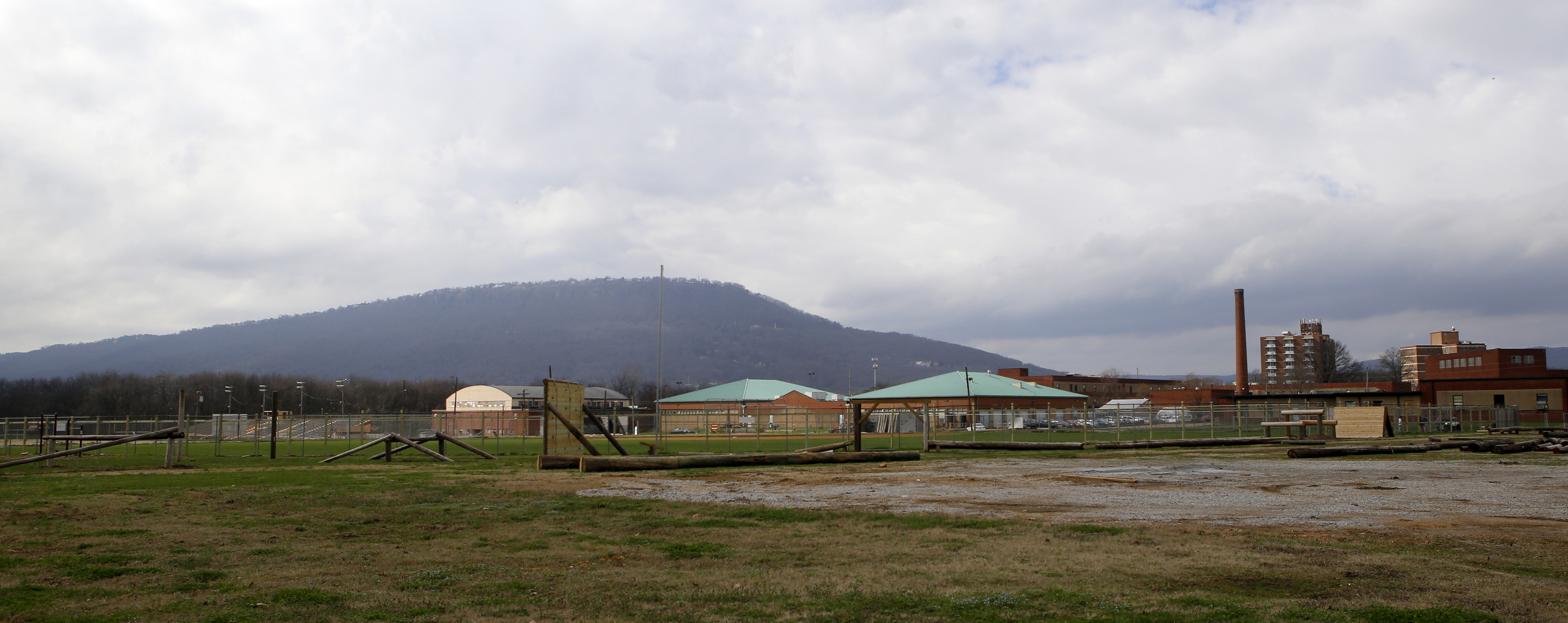 The athletic fields and Howard School are seen looking west from the backside of the school in the South Broad Street District on Tuesday, Feb. 20, 2018 in Chattanooga, Tenn.