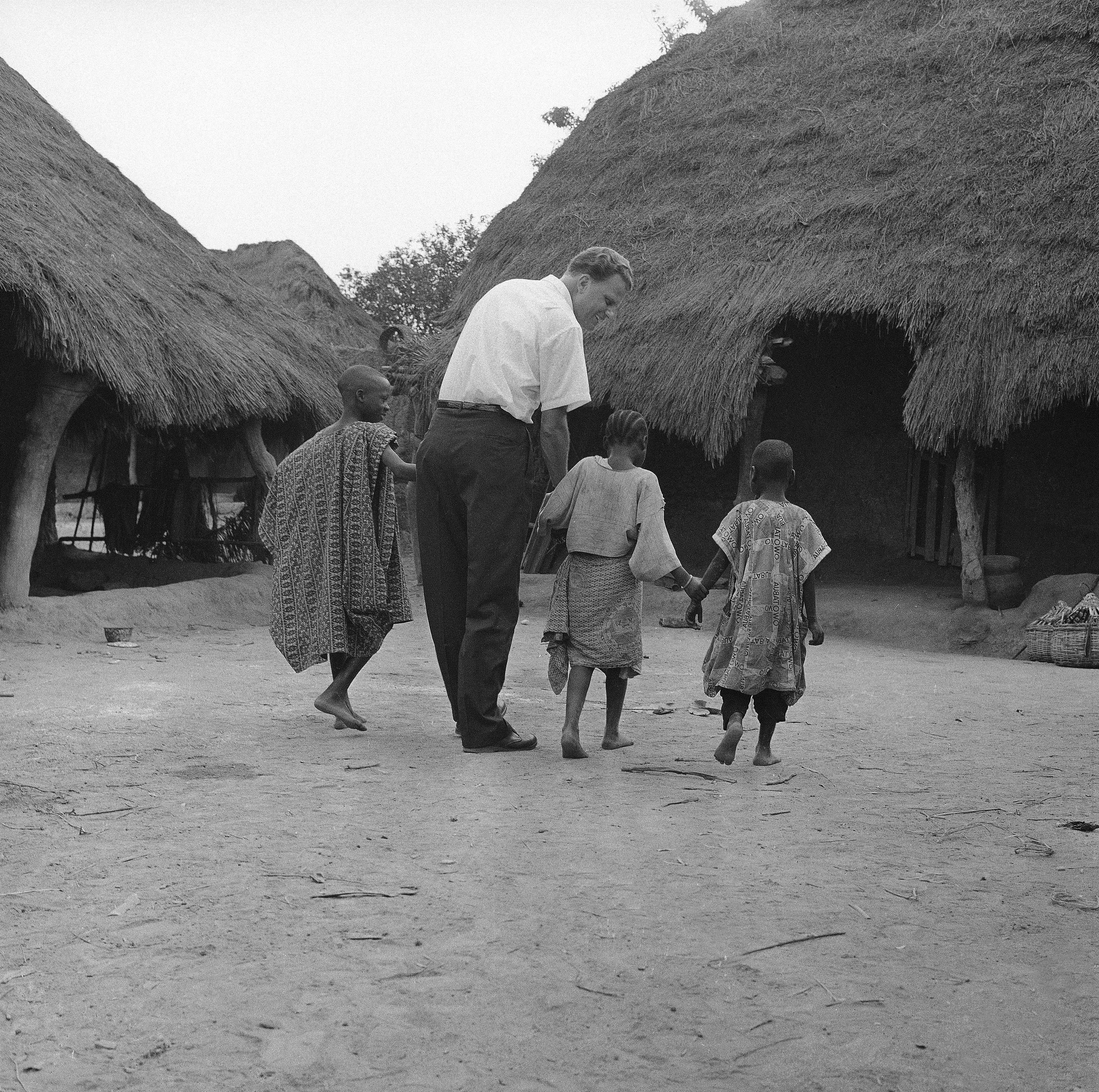 Evangelist Billy Graham in Africa in an undated photo. (AP Photo)