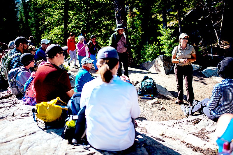 Julia Bonney welcomes people to Grand Teton National Park, where she served as associate ranger of interpretation.