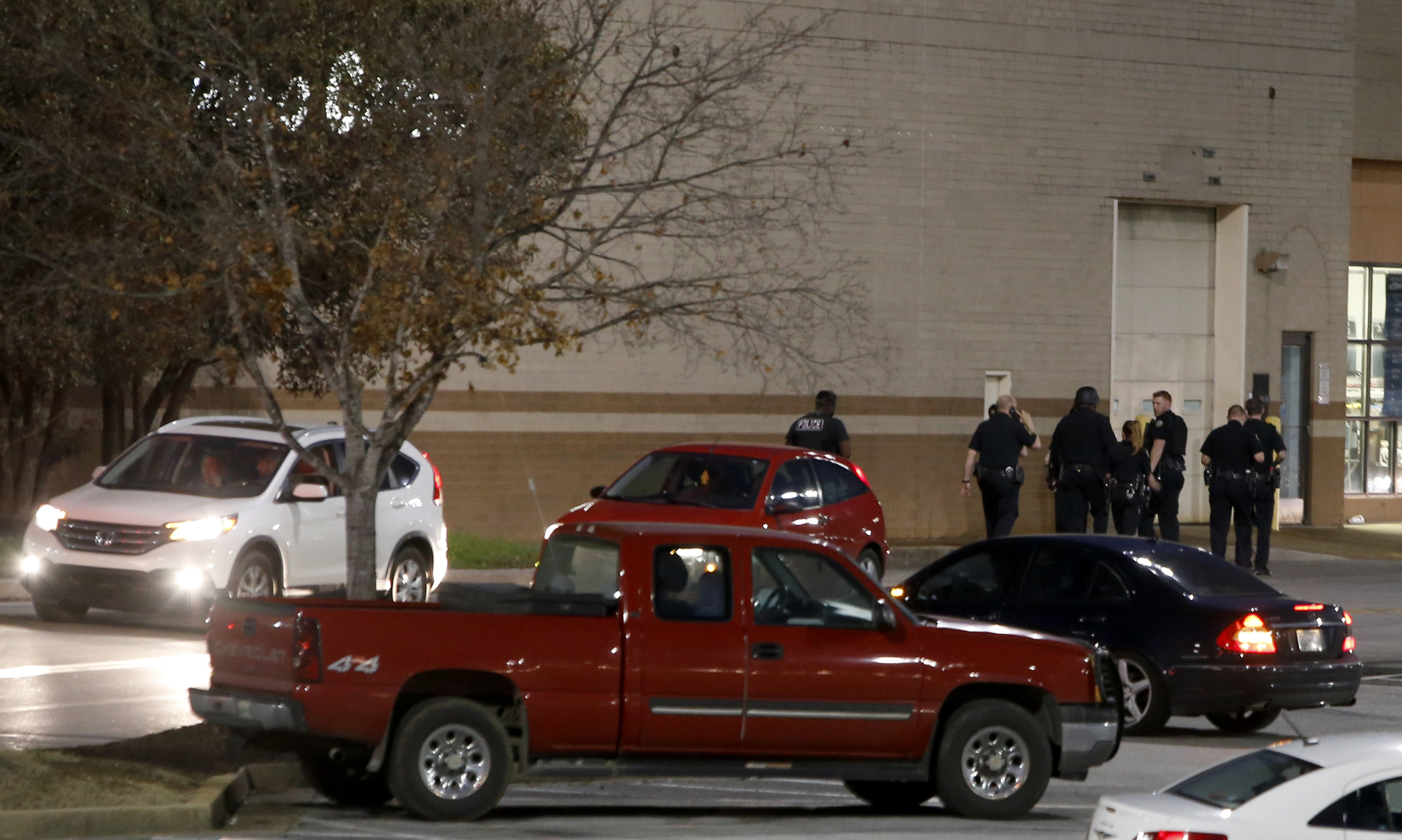 Staff photo by C.B. Schmelter /
A contingent of police officers moves around the Hamilton Place mall, near Sears, on Saturday, Feb. 24, 2018 in Chattanooga, Tenn.
