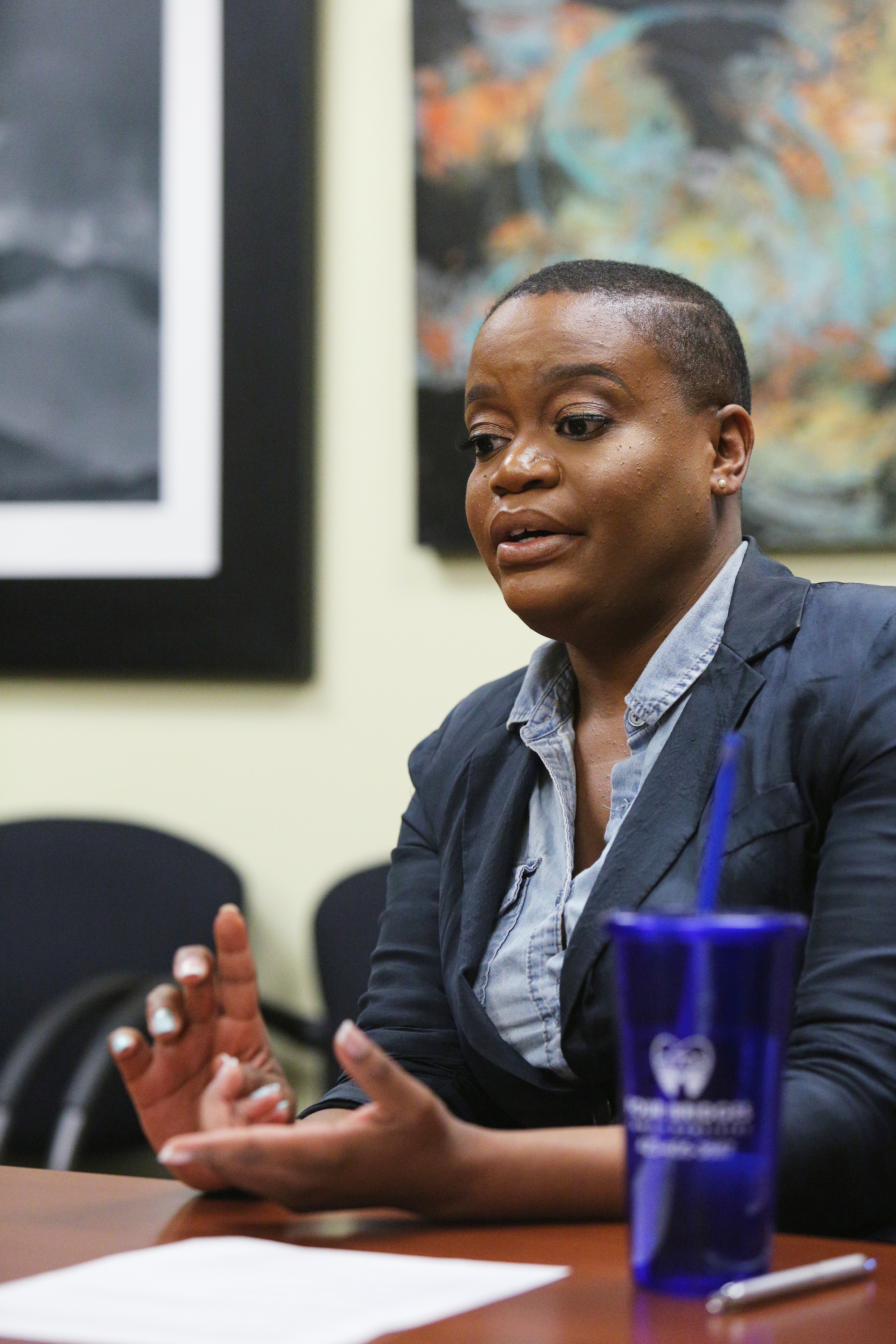 Alexis Willis speaks about her path to working at INCubator Friday, Jan. 26, 2018 at INCubtor in Chattanooga, Tenn. Willis, who was formerly director of business support for The Company Lab, is the director of small business and entrepreneurship for the Chattanooga Area Chamber of Commerce working with INCubator.