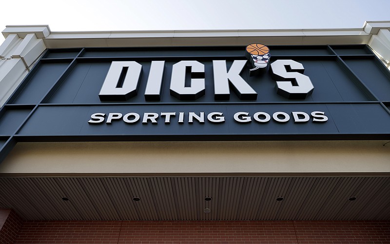 A Dick's Sporting Goods store is seen in Arlington Heights, Ill., Wednesday, Feb. 28, 2018. Dick's Sporting Goods announced Wednesday that it will immediately end sales of assault-style rifles and high capacity magazines at all of its stores and ban the sale of all guns to anyone under 21. Dick's had cut off sales of assault-style weapons at Dick's stores following the Sandy Hook school shooting. But Dick's owns dozens of its Field & Stream stores, where there has been no such ban in place. (AP Photo/Nam Y. Huh)