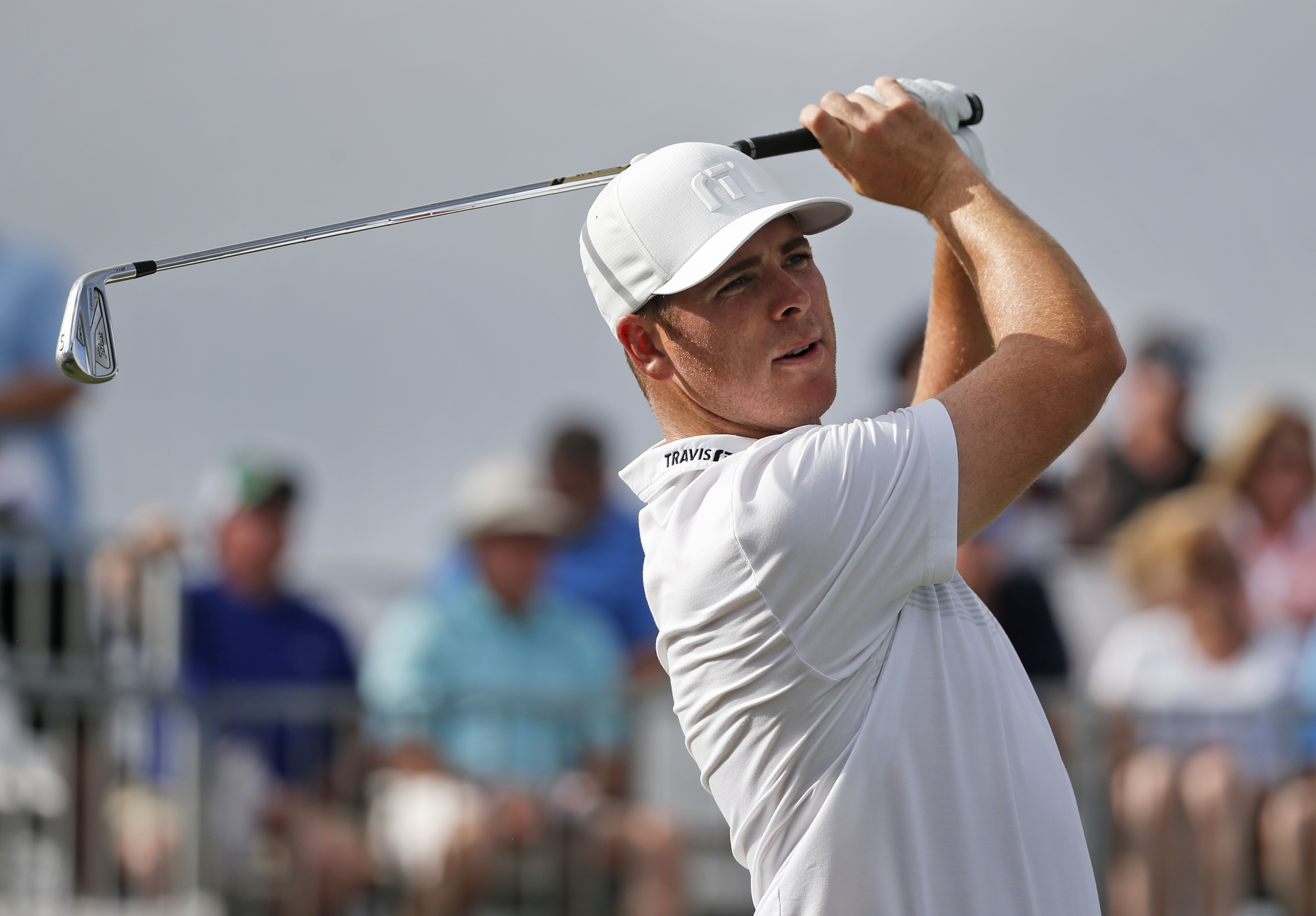Luke List watches his shot from the 17th tee at PGA National during the first round of the Honda Classic last Thursday in Palm Beach Gardens, Fla. List, a former Ringgold, Ga., resident who starred at the Baylor School, finished second in the tournament, losing a playoff to Justin Thomas on Sunday.