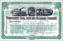 1899 Certificate for 100 Shares in TCI issued to FW Gilley Jr. & Co.
