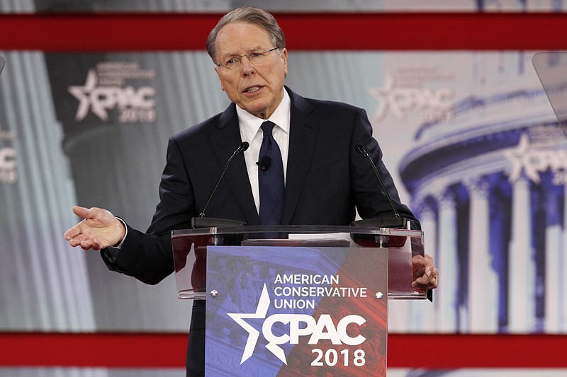 In this Thursday, Feb. 22, 2018, file photo, National Rifle Association Executive Vice President and CEO Wayne LaPierre, speaks at the Conservative Political Action Conference (CPAC), at National Harbor, Md. The National Rifle Association's campaign against former Ohio Gov. Ted Stickland in his race for the Senate is a window into how the influential gun rights group wields its political muscle. A new test of the NRA's clout will play out in the coming months as gun control advocates demand swift action following the Florida school shooting. But the group still counts President Donald Trump and senior congressional Republicans as its allies. (AP Photo/Jacquelyn Martin, File)