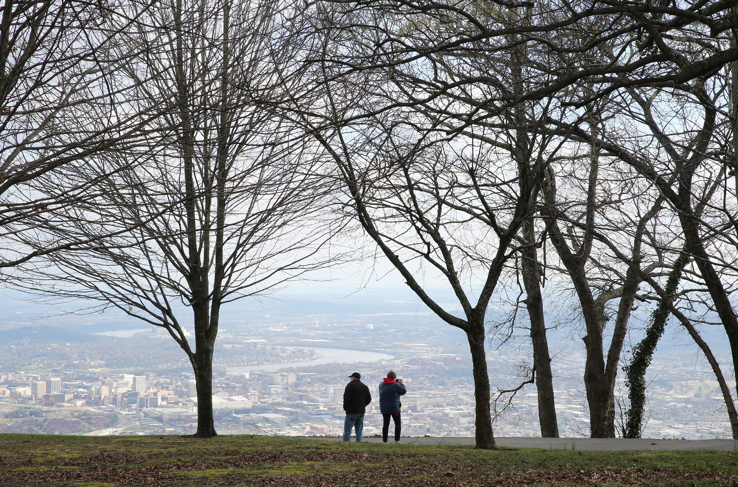 Ray and Mary Forestier of St. Anne, Ill. check out the view from Point Park Wednesday, March 7, 2018 in Lookout Mountain, Tenn. The two took a trip to the area, and because Ray enjoys Civil War history, they decided to check out some of the local historical locations.