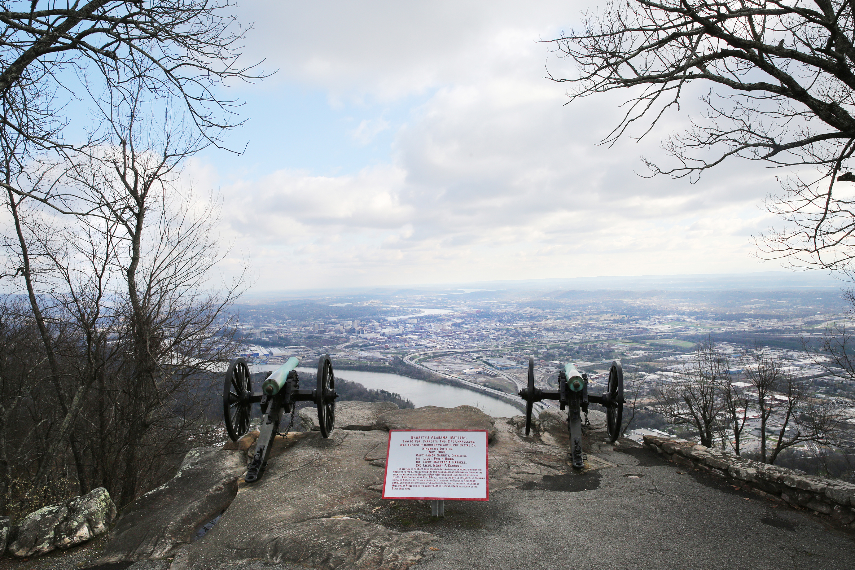 Maintenance projects have opened the previously obstructed view at Point Park Wednesday, March 7, 2018 in Lookout Mountain, Tenn. A bill introduced to Congress by Sen. Lamar Alexander (R-Tenn) Wednesday morning could help with the years-long backlog of deferred maintenance projects at National Parks including projects in Tennessee and Georgia.