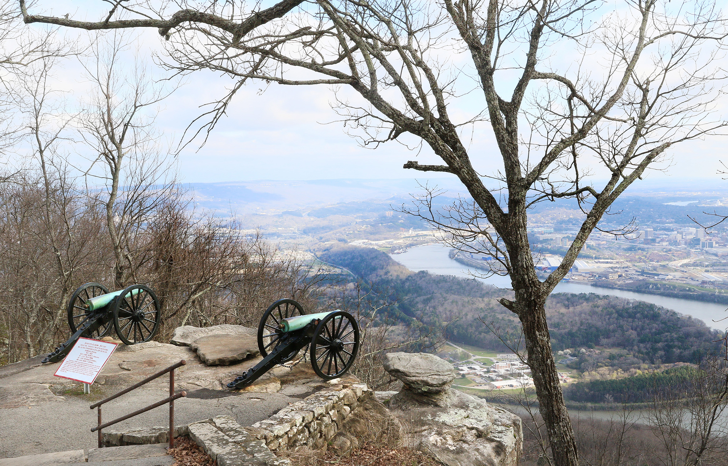 Maintenance projects have opened the previously obstructed view at Point Park Wednesday, March 7, 2018 in Lookout Mountain, Tenn. A bill introduced to Congress by Sen. Lamar Alexander (R-Tenn) Wednesday morning could help with the years-long backlog of deferred maintenance projects at National Parks including projects in Tennessee and Georgia.
