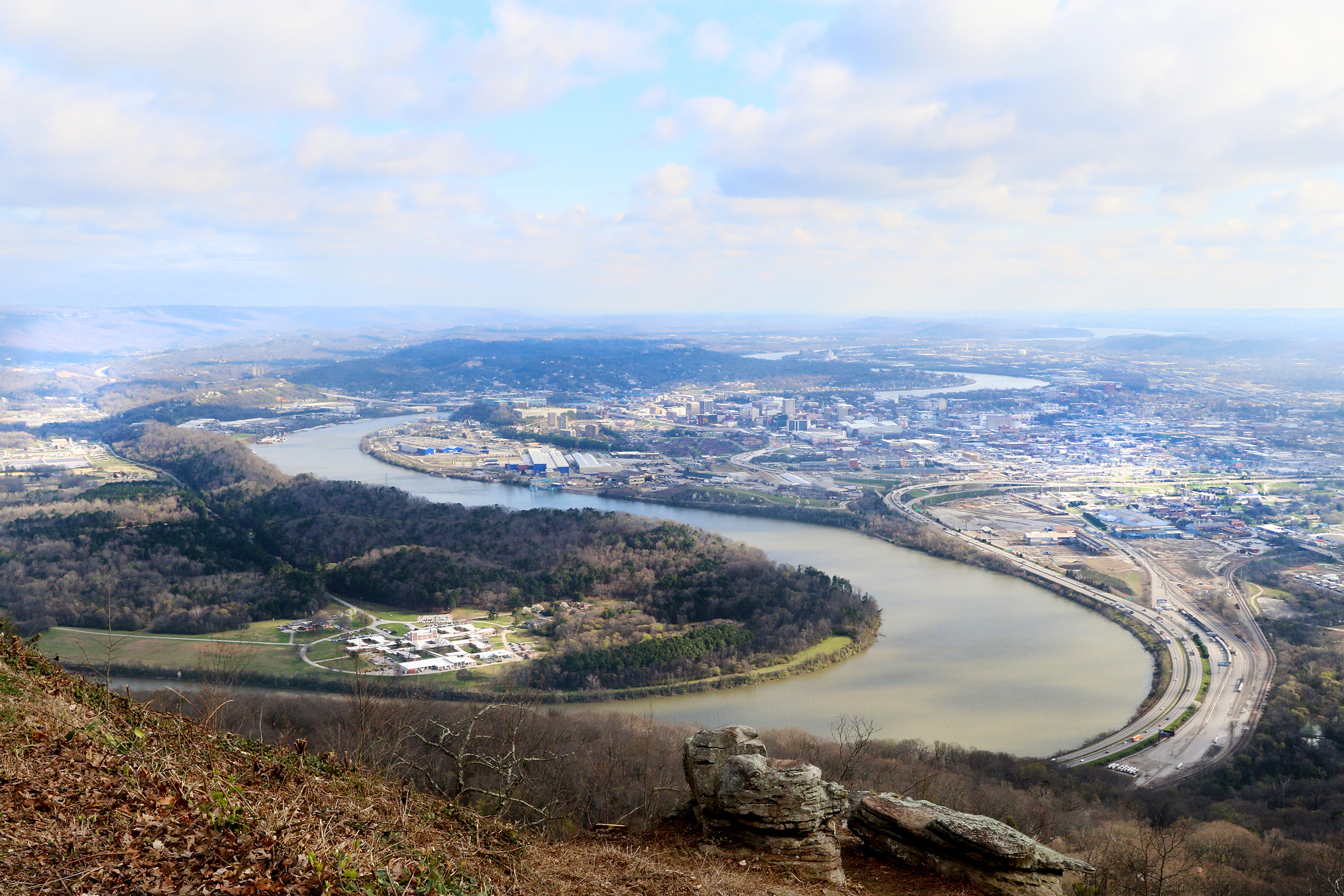 Maintenance projects have opened the previously obstructed view at Point Park Wednesday, March 7, 2018 in Lookout Mountain, Tenn. A bill introduced to Congress by Sen. Lamar Alexander (R-Tenn) Wednesday morning could help with the years-long backlog of deferred maintenance projects at National Parks including projects in Tennessee and Georgia.
