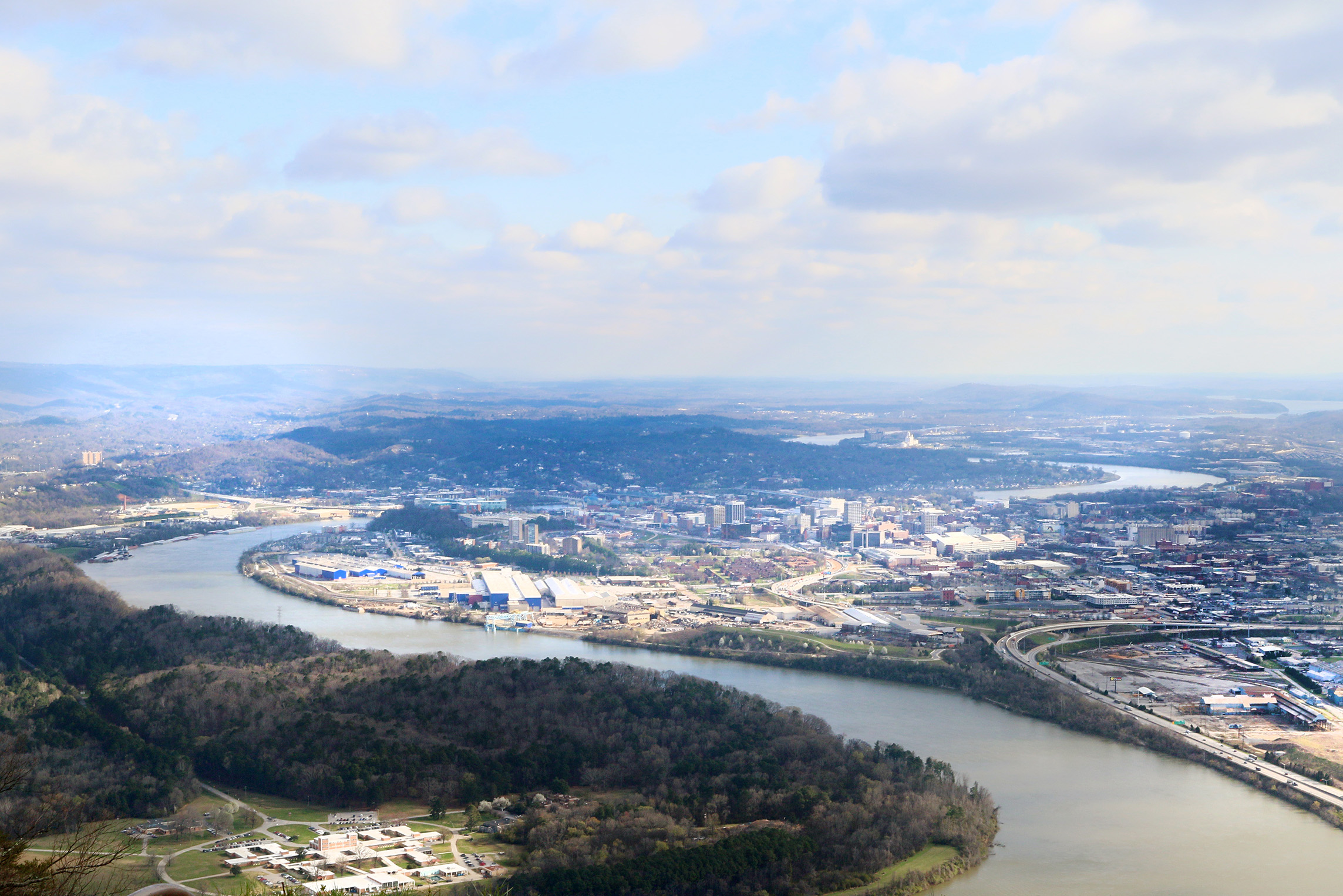Maintenance projects have opened the previously obstructed view at Point Park Wednesday, March 7, 2018 in Lookout Mountain, Tenn. A bill introduced to Congress by Sen. Lamar Alexander (R-Tenn) Wednesday morning could help with the years-long backlog of deferred maintenance projects at National Parks including projects in Tennessee and Georgia.