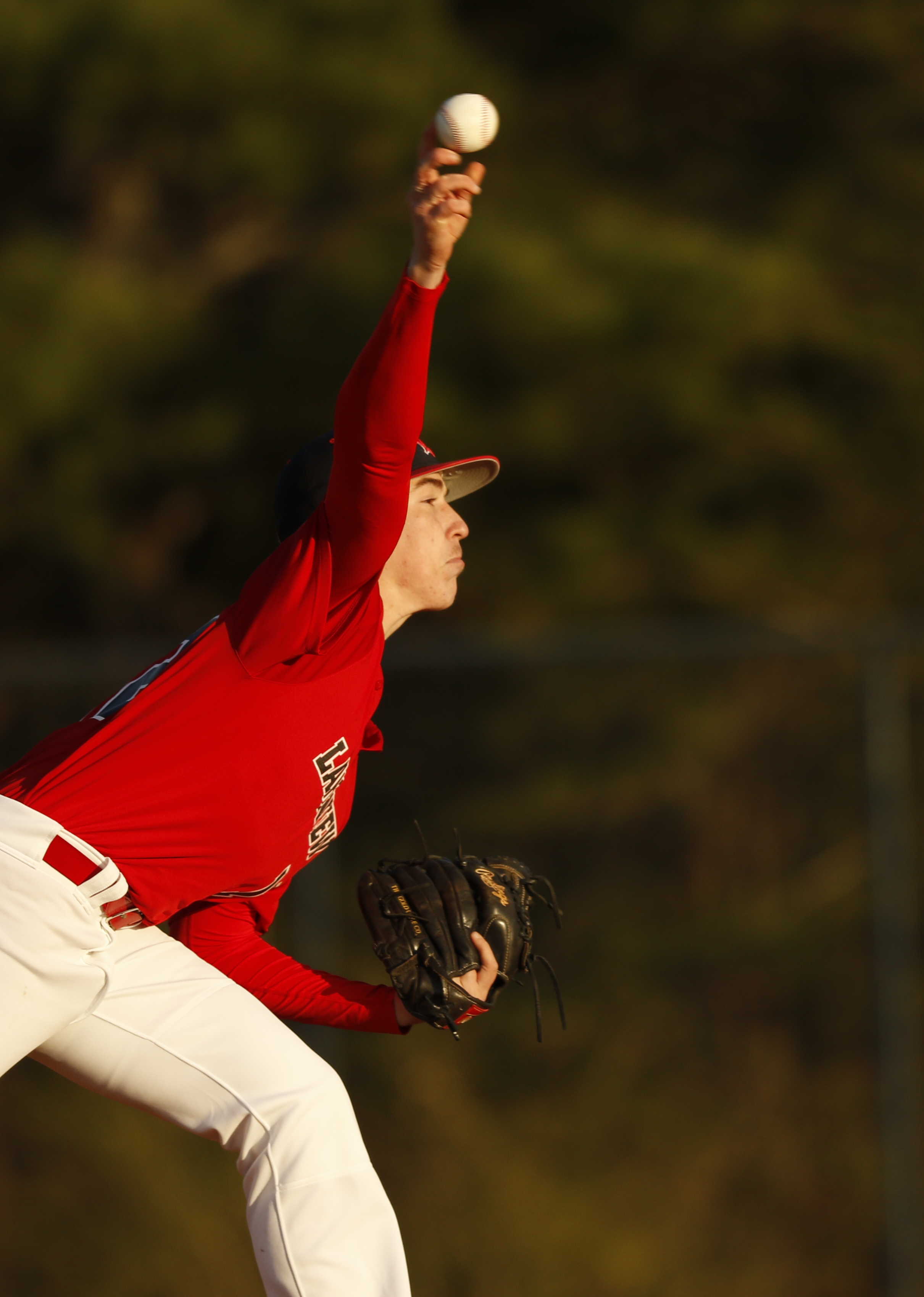 LFO's Jackson Herrod pitches during their prep baseball game at Dade County High School on Thursday, March 8, 2018, in Trenton, Ga.