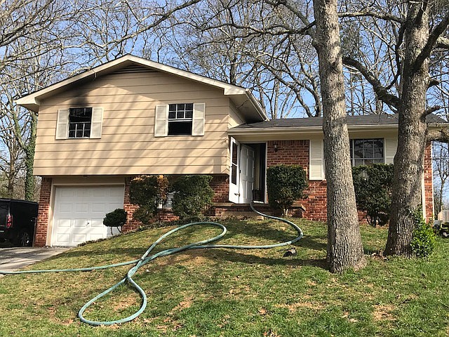 An Ooltewah house caught fire after a juvenile played with matches in his closet on Friday, March 9, 2018.