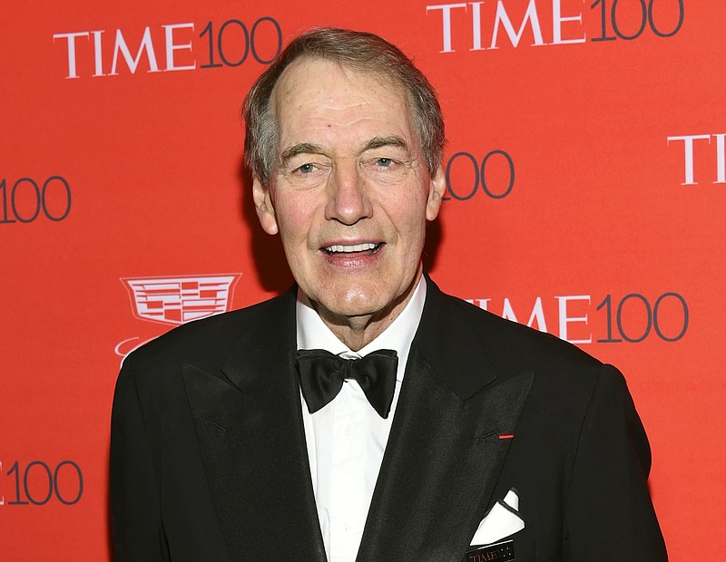 FILE - In this April 26, 2016, file photo, Charlie Rose attends the TIME 100 Gala, celebrating the 100 most influential people in the world in New York. Some U.S. universities are reviewing whether to revoke honorary degrees given to prominent men accused of sexual misconduct. North Carolina State, Oswego State and Montclair State are reviewing honorary degrees given to Rose, who has been accused of harassment.  (Photo by Evan Agostini/Invision/AP, File)
