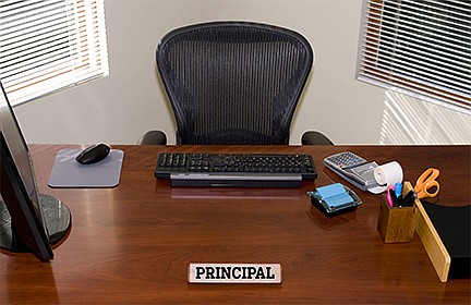 Executive Office Desk with and chair with Blank Nameplate for Your Text!