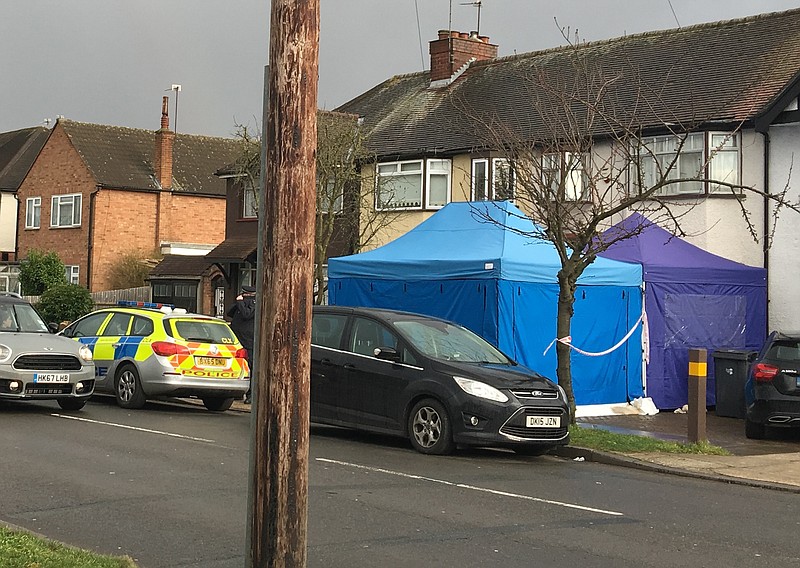 
              Police activity at a residential address in southwest London, Tuesday March 13, 2018.  According to a police statement Tuesday they are investigating the unexplained death of a man at the address, being named as Russian businessman Nikolai Glushkov, who is associated with a prominent critic of the Kremlin. (AP Photo / Eva Ryan)
            