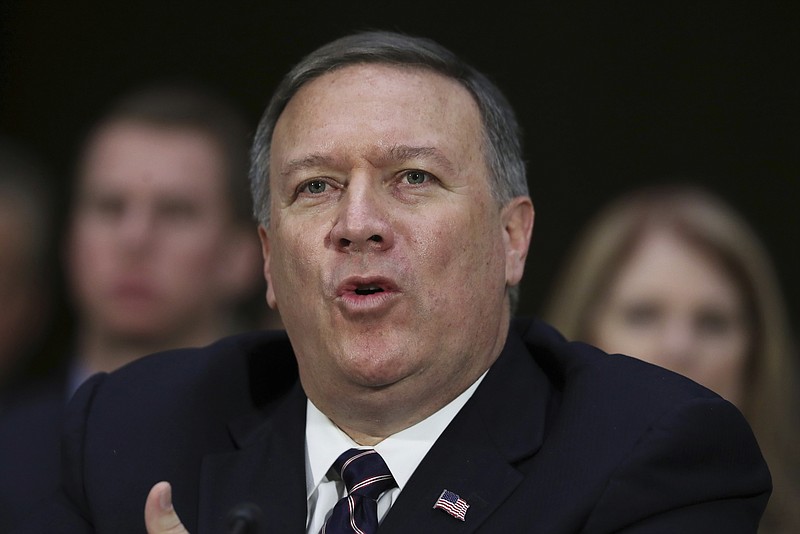 This is Thursday, Jan. 12, 2017 file photo of CIA Director Michael Pompeo, as he testifies on Capitol Hill in Washington. The Iran nuclear deal was in near terminal condition and on life support even before President Donald Trump fired Secretary of State Rex Tillerson, but his dismissal this week may hasten its demise. As CIA chief and Iran hawk Mike Pompeo prepares to take the helm of the State Department, the Trump administration is weighing whether to withdraw from the agreement earlier than the president has threatened, according to officials and outside advisers briefed on the matter. (AP Photo/Manuel Balce Ceneta)