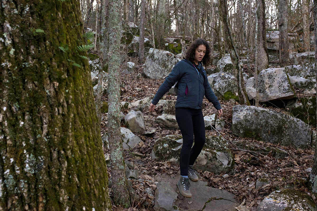 Although most of the trail is relatively easy, there are patches of more moderate hiking along the path.