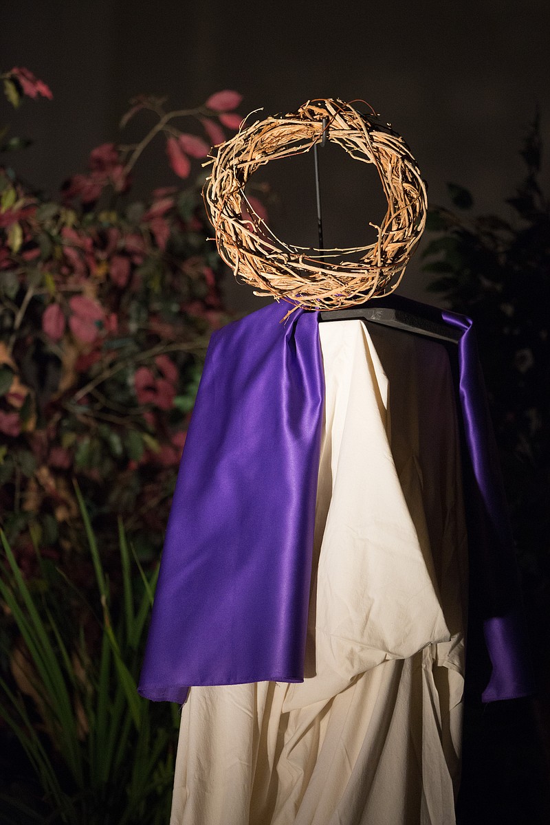 Colors and symbols are used throughout "Colors of Grace," to enhance the music's lessons. Purple, paired with a crown of thorns, represents humility.