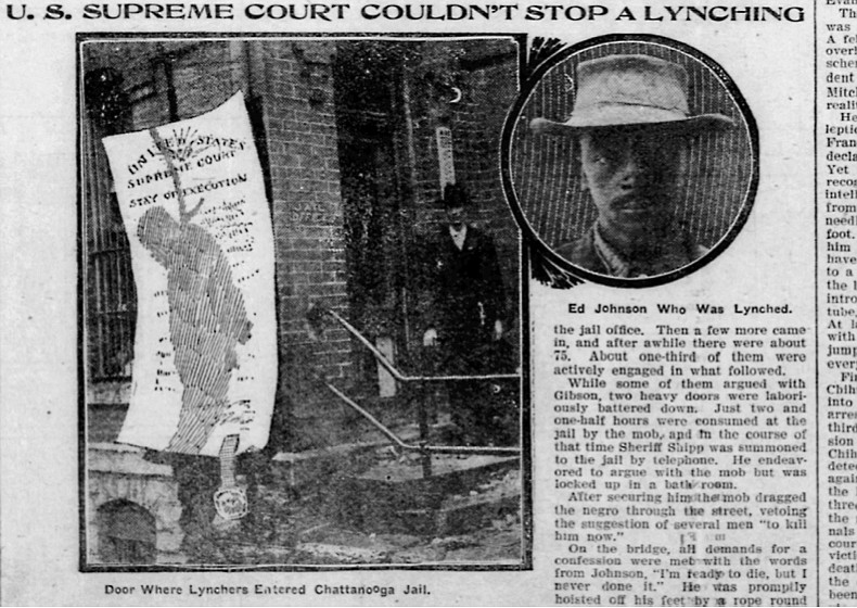A photo of lynching victim Ed Johnson was found recently in the April 7, 1906, edition of The Topeka Daily Herald. (Photo courtesy of Sam Hall, David Moon and Mariann Martin)