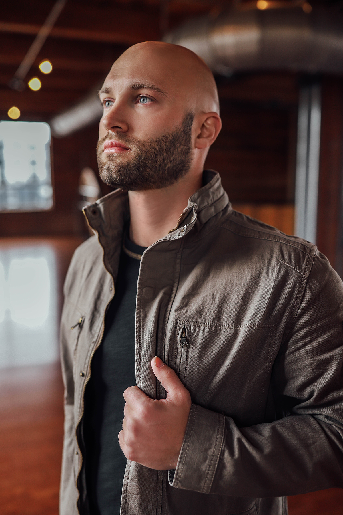 Shirt: Agave Denim basic tee; Jacket: Zenfari Sun Riser. All available at Antibes.