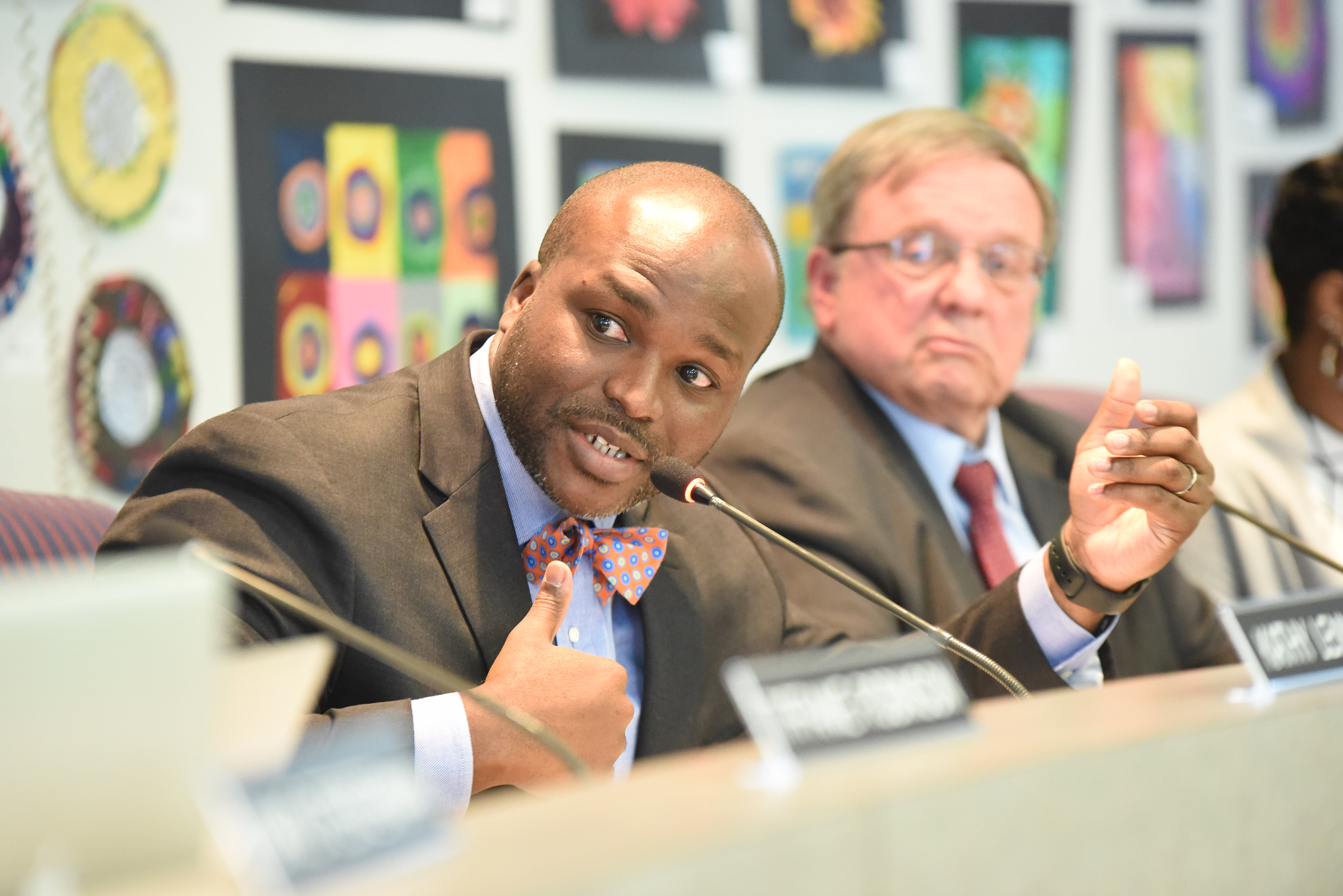 Hamilton County Schools superintendent Dr. Brian Johnson speaks during the Hamilton County School Board meeting Thursday night.