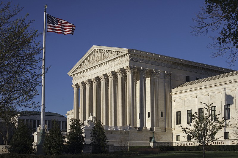 In this Tuesday, April 4, 2017, file photo, the Supreme Court in Washington. The Supreme Court has already heard, but not decided, a major case about political line-drawing that has the potential to reshape American politics. Now the high court is taking up another and its decision to do so is a lingering mystery that likely won't be resolved until June. (AP Photo/J. Scott Applewhite, File)