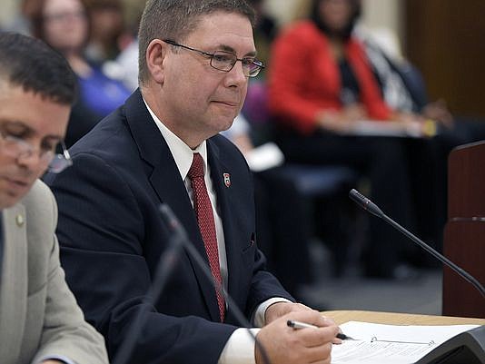 Department of Correction Commissioner Tony Parker, seen here at a 2017 legislative hearing, said Monday he has asked the department's chief legal counsel to review the state's policy on safekeeping. (Photo: Shelley Mays/The Tennessean)