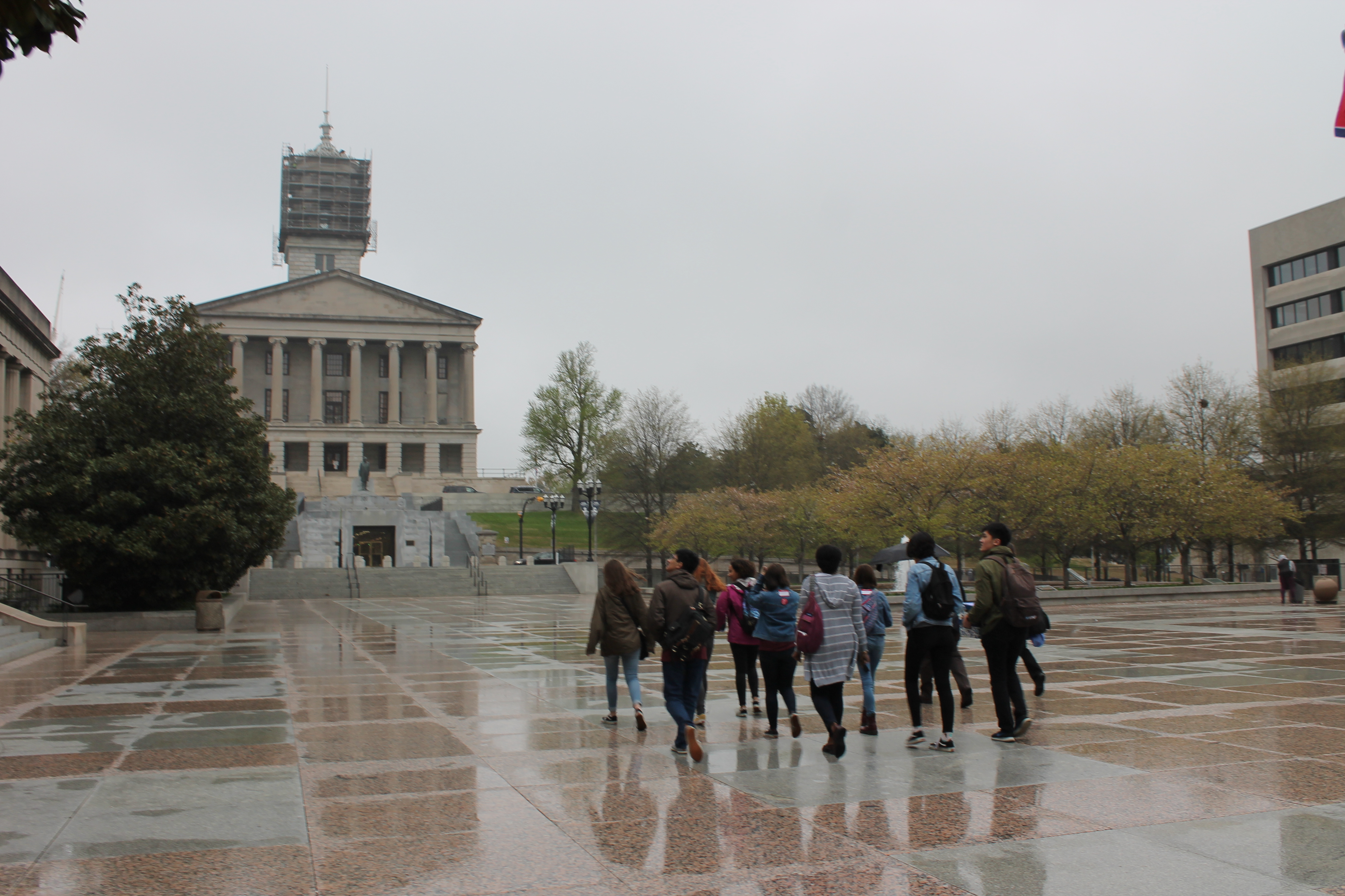 Nine local students, part of the group Chattanooga Students Leading Change, traveled to Nashville Monday to lobby lawmakers against arming teachers and for enacting common sense gun laws.